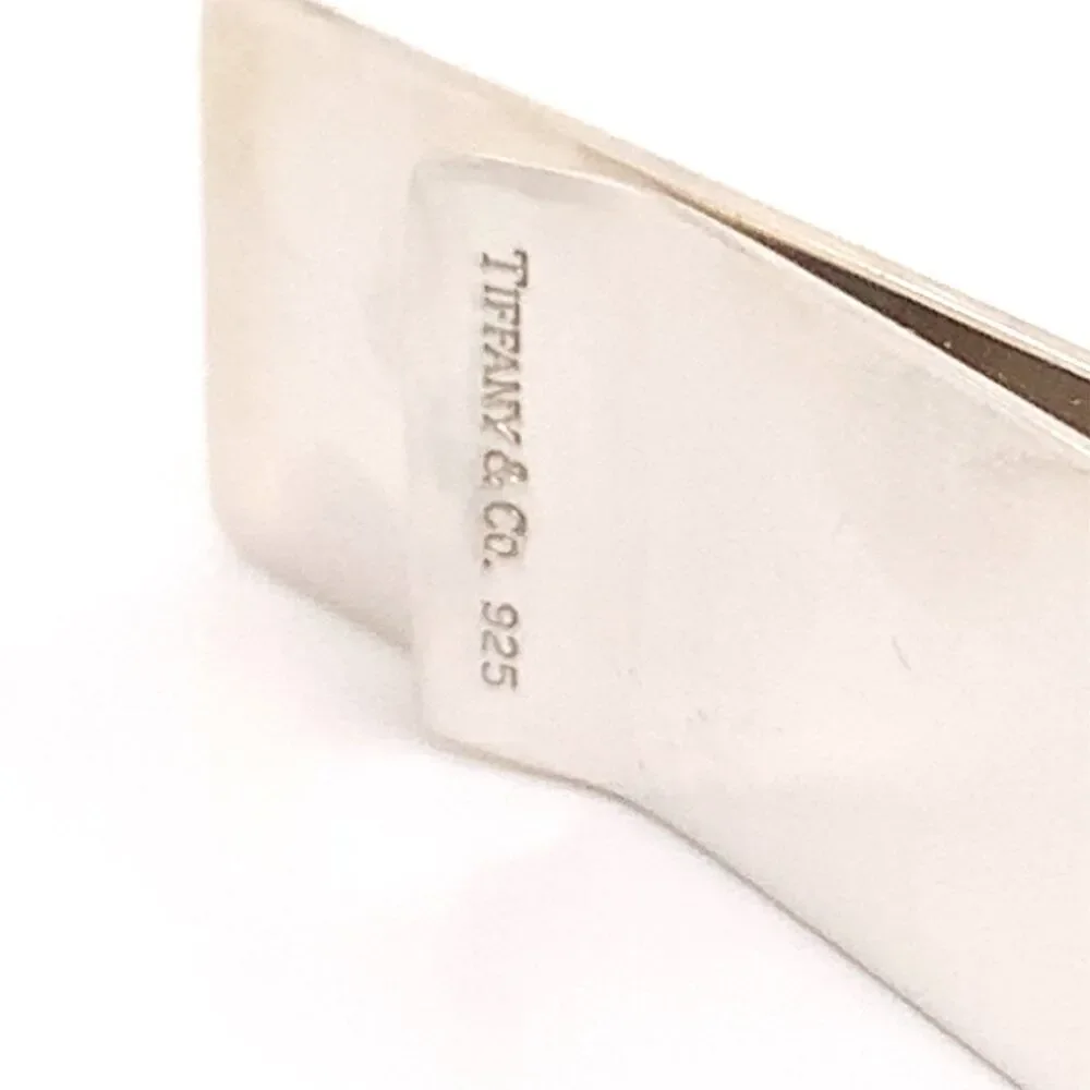 Tiffany & Co Etched Money Clip Sterling Silver Estate TIF910